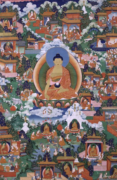 Shakyamuni Buddha with Avadana Legend Scenes by Unbekannt Unbekannt